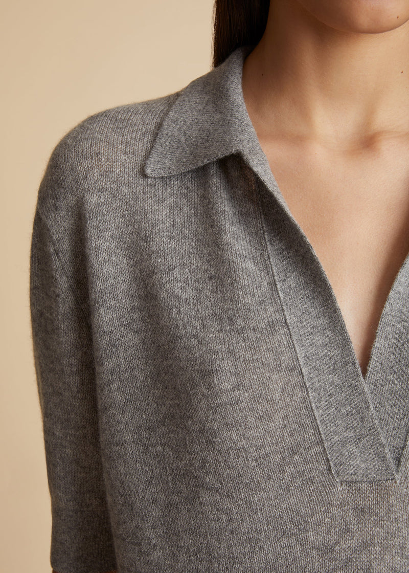 Shrunken Jo Sweater - Warm Grey