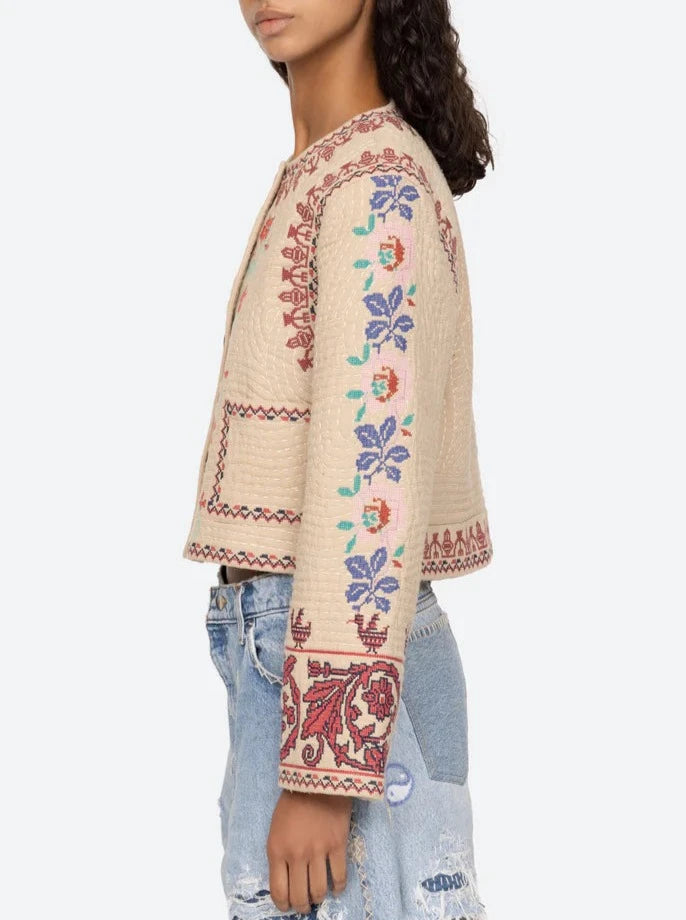 Ramona Embroidery Long Sleeve Jacket - Multi