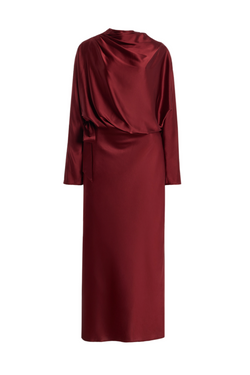 Phoebe Silk Dress - Sangria