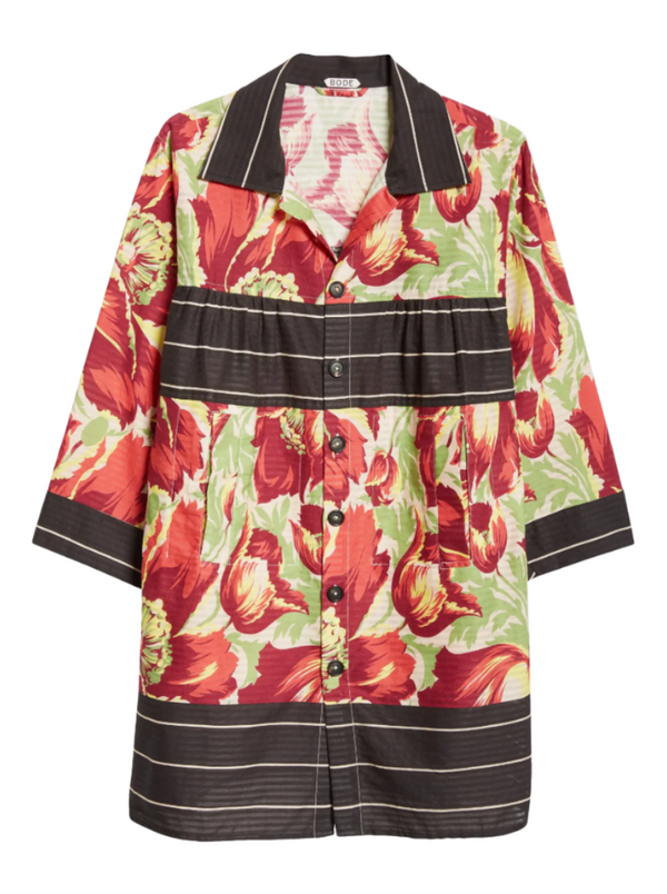 Hibiscus Stripe Dress - Multi