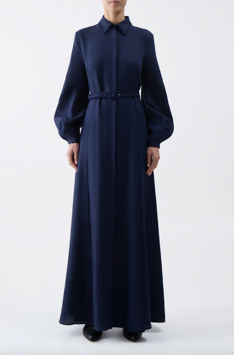 Breton Dress - Navy