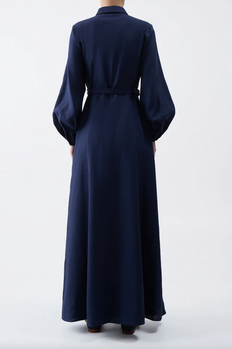 Breton Dress - Navy