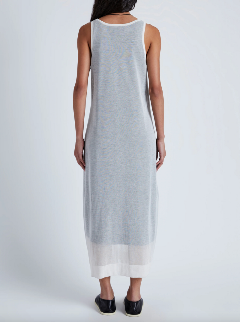 Simmons Sheer Knit Dress - Off White/Black