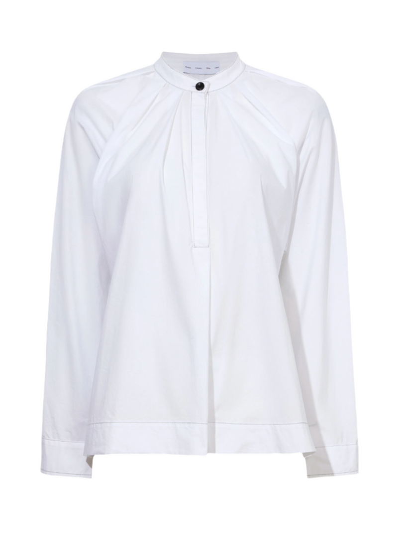 Carter Top In Tech Poplin - White