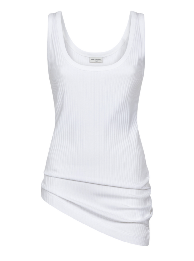 Rib Jersey Homen Top - White