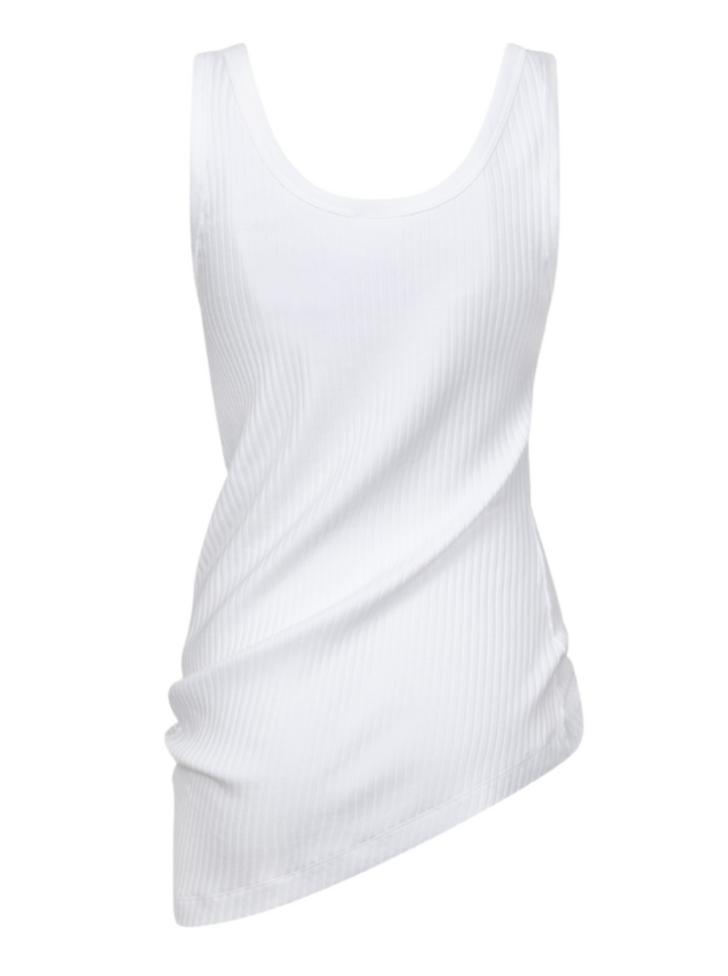 Rib Jersey Homen Top - White