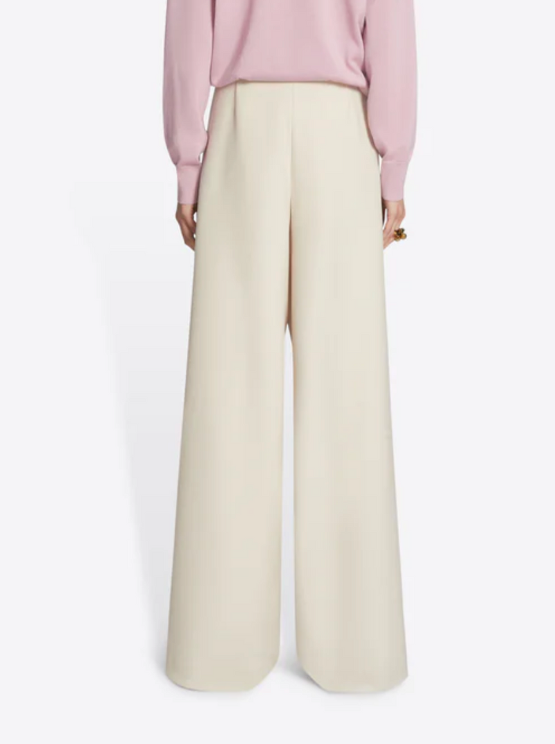 Pamplona Wool Gabardine Pants - Ecru