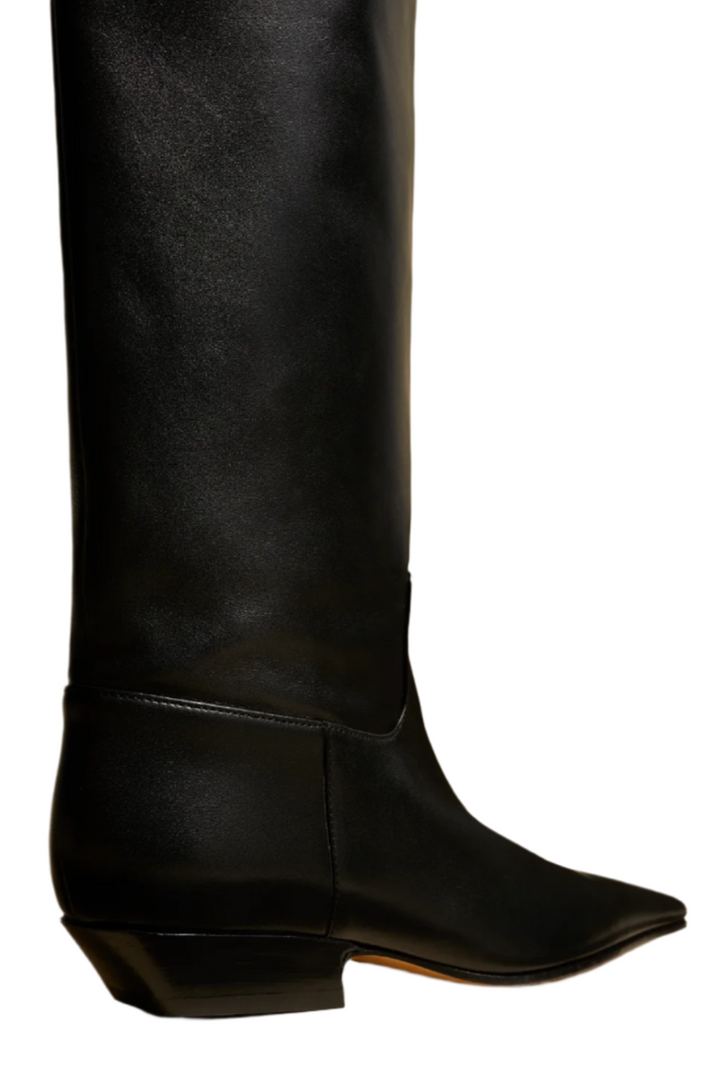 Marfa Flat Knee-High Boot - Black