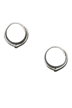 Medium Hellenic Hoops - Sterling Silver