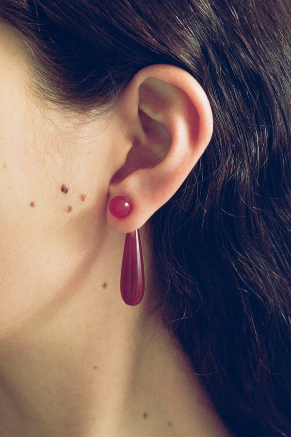 Small Angelika Earrings - Carnelian