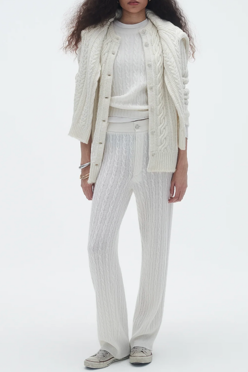 Rossella Cable Cardigan - Cream