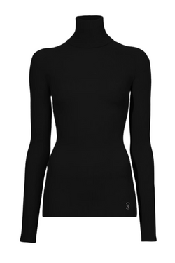 Fox Top in Matte Viscose Rib - Black