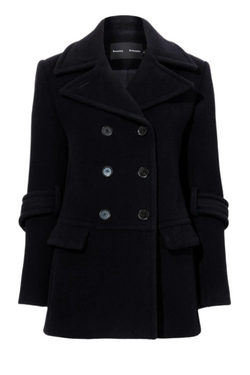 Rowen Coat in Eco Double Face Wool - Black