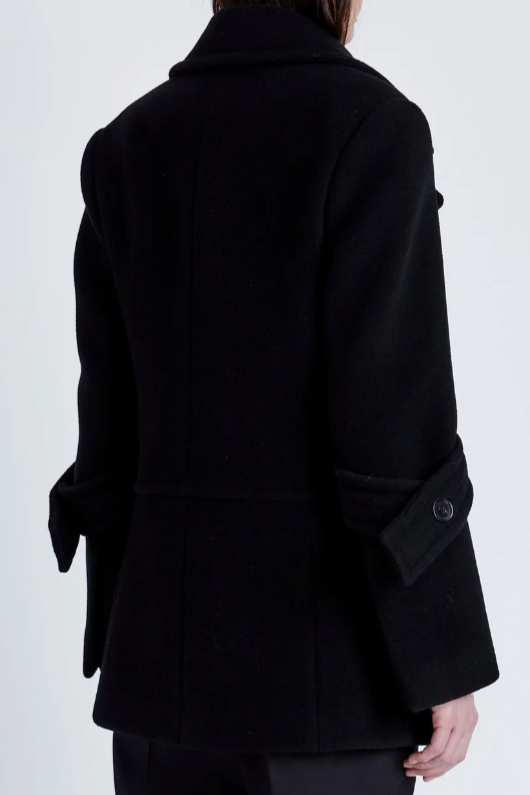 Rowen Coat in Eco Double Face Wool - Black