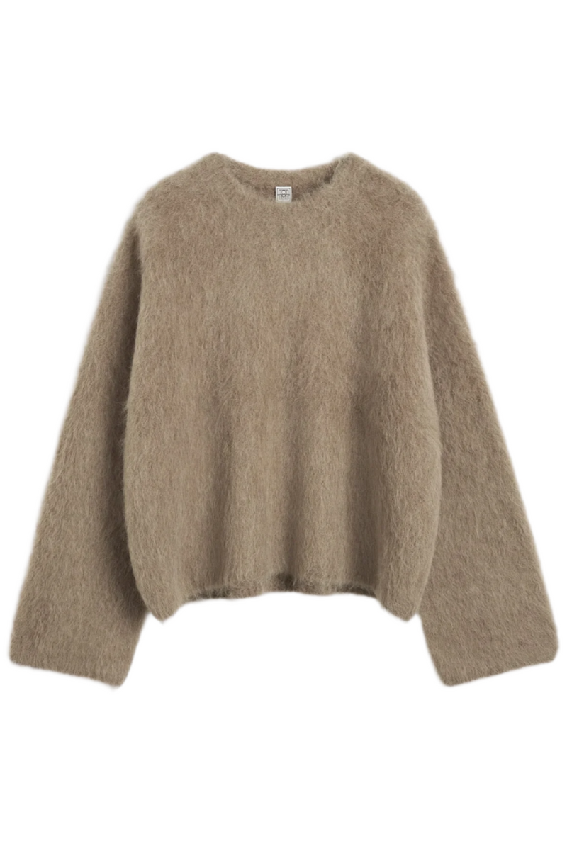 Boxy Alpaca Knit - Truffle Melange