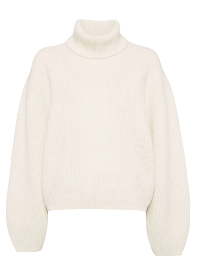 Ribbed Turtleneck - Off White