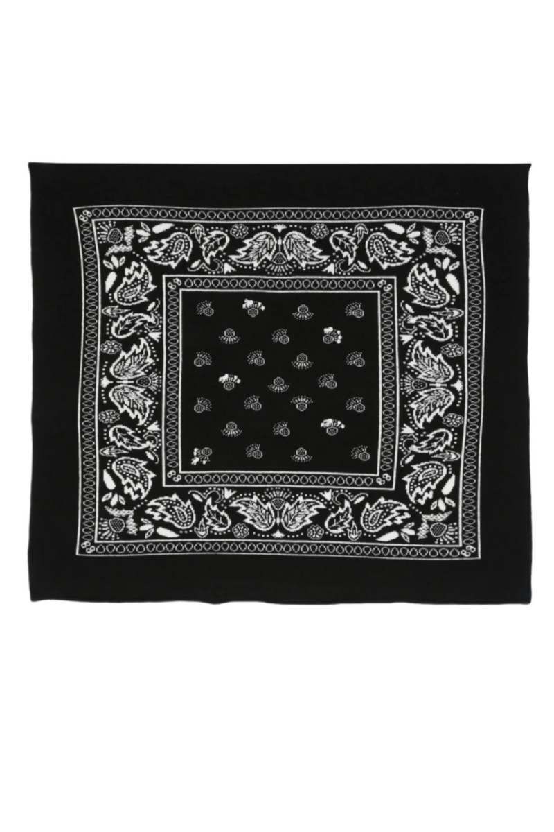 Bandana in Cotton and Cashmere - Black