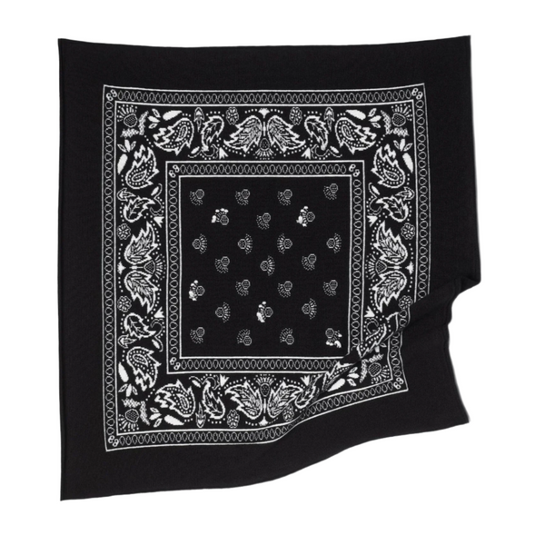 Bandana in Cotton and Cashmere - Black