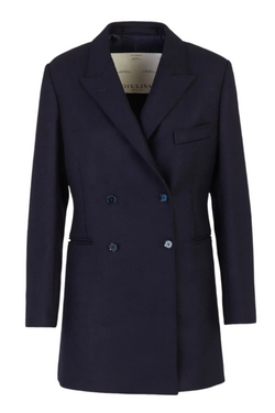 Jade Coat in Wool - Navy