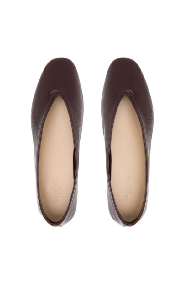 Luna Patent Slippers - Chocolate