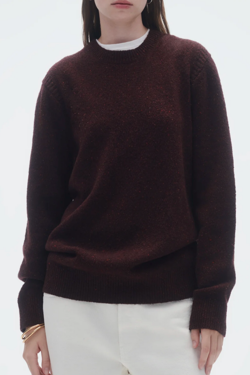 Allday Recycled Cashmere Crew - Plum