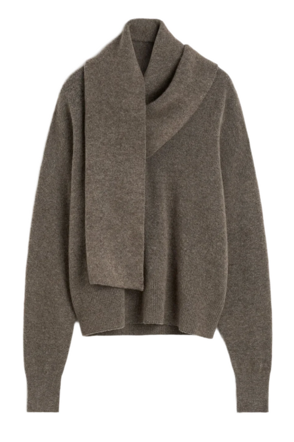 Draped Scarf Knit - Truffle