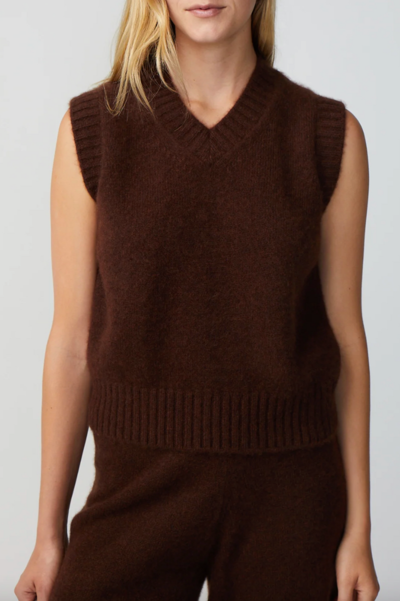 Cashmere Vest - Chocolate