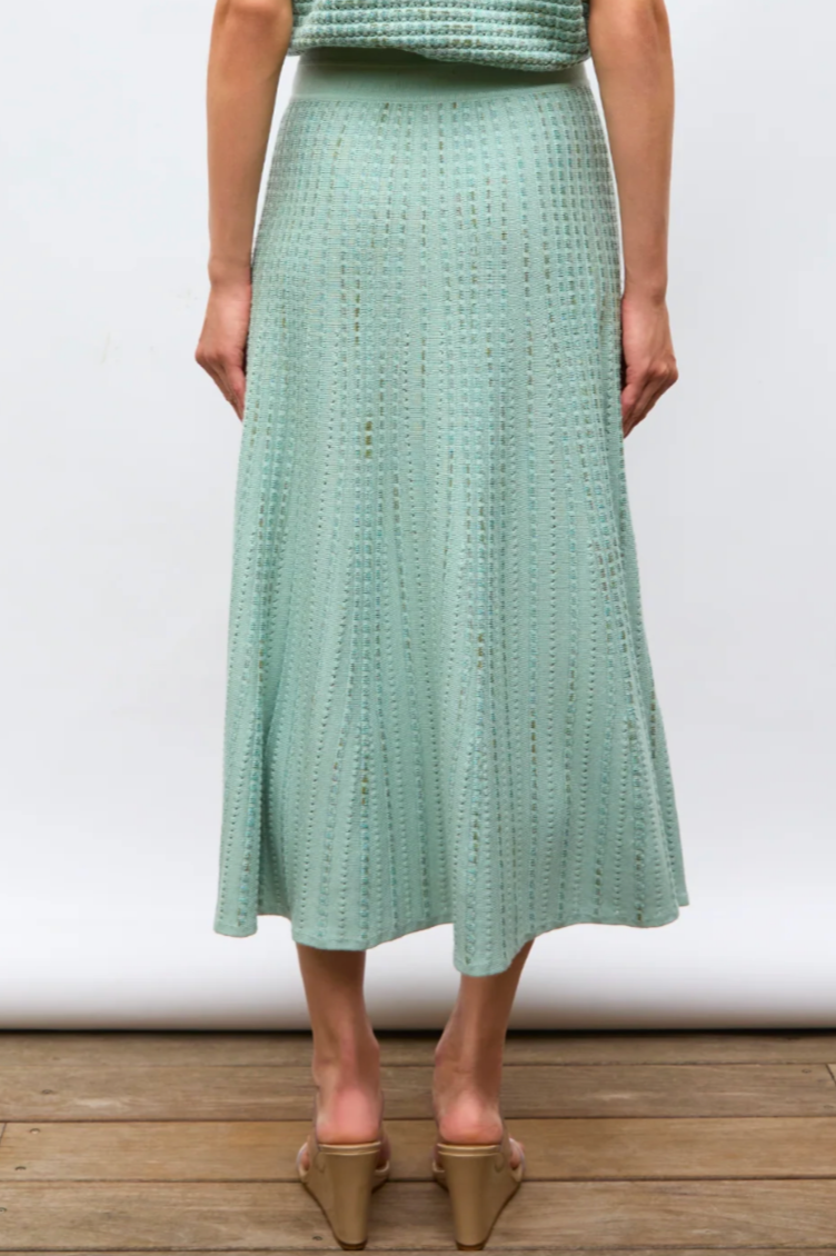 Jewel Knit Long Skirt - Lichen Multi