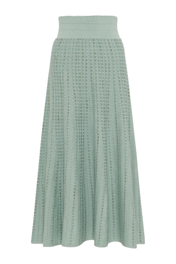 Jewel Knit Long Skirt - Lichen Multi