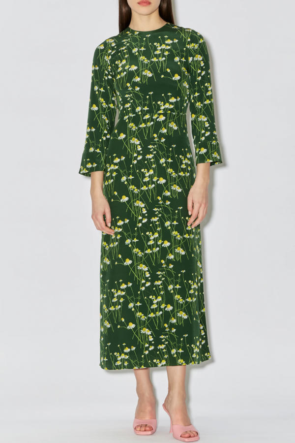 Harry Dress - Green Daisies