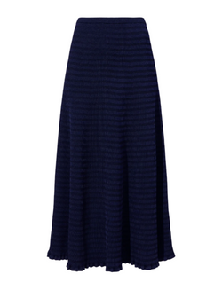 Stina Skirt in Geo Knits - Navy/Black