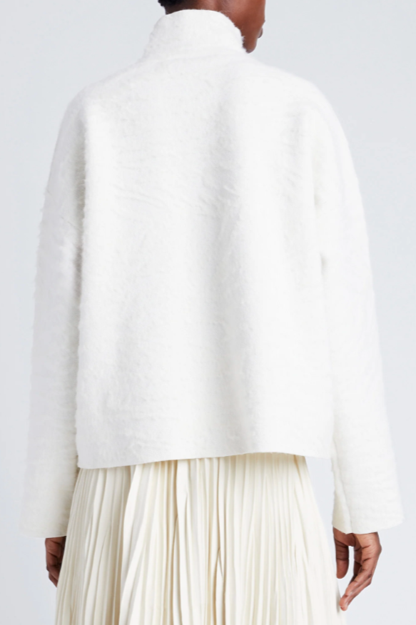 Asher Sweater in Brushed Knit - Eggshell