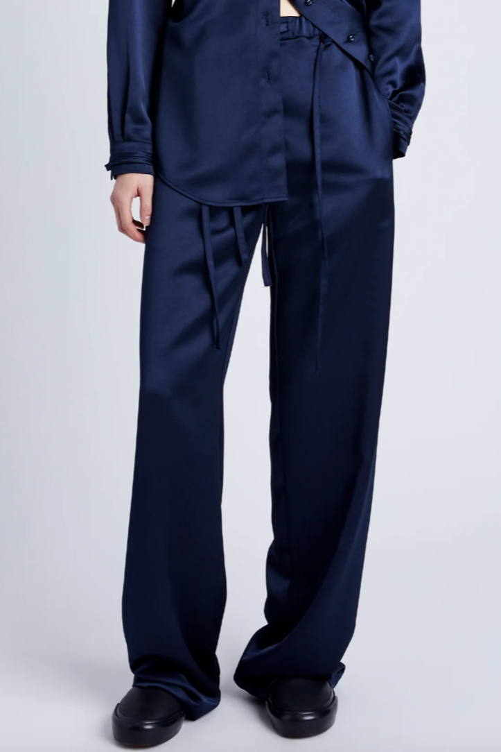 Magnus Pant in Satin - Ink