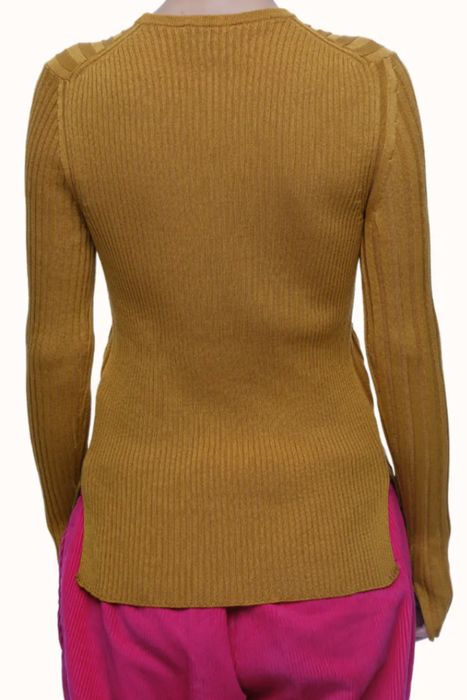 Pania Ribbed Crewneck - Ochre