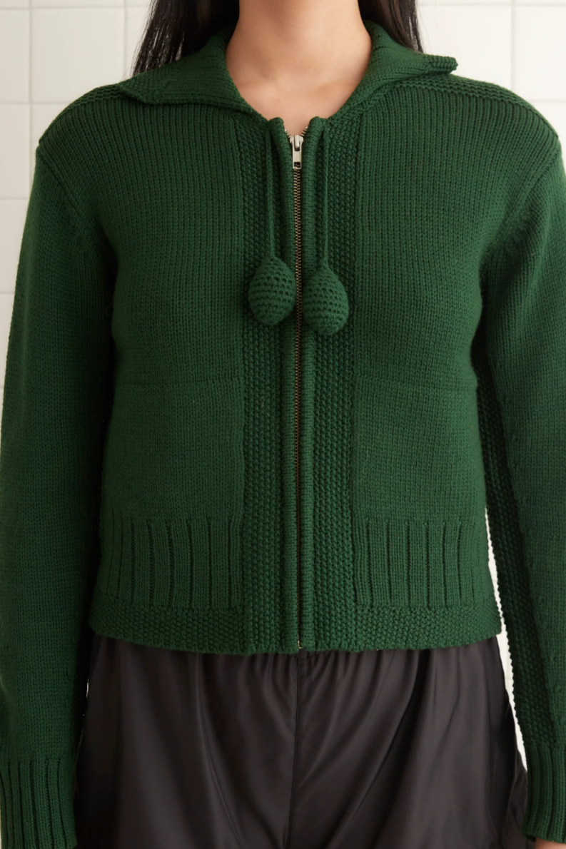 Marion Tassel Cardigan - Green