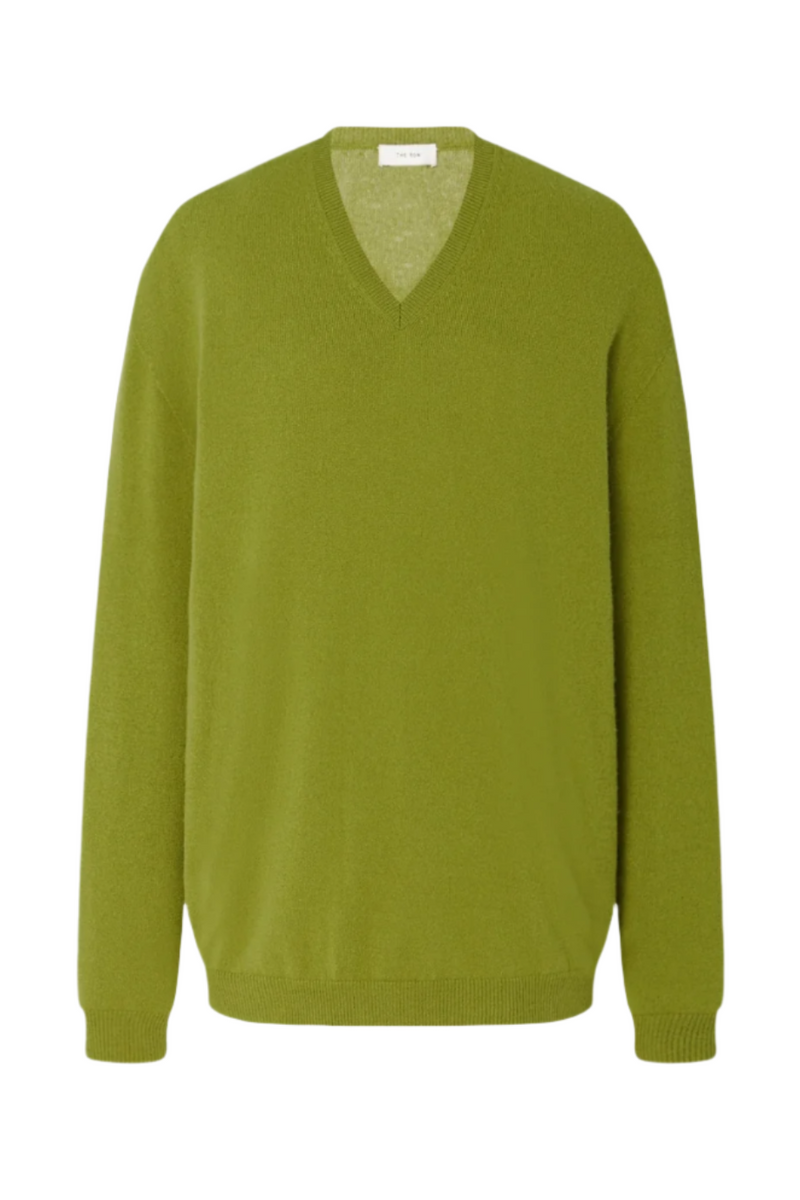 Isaora Sweater in Cashmere Mustard Green Hero Shop