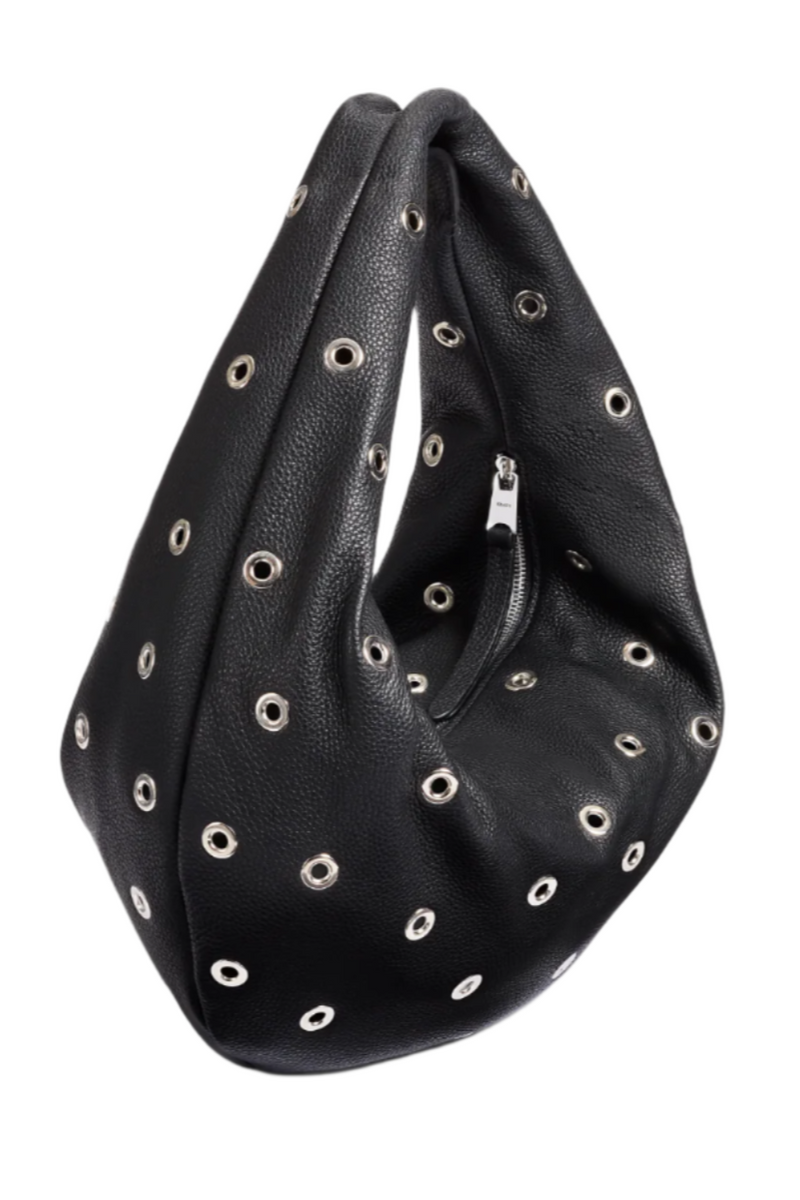 Medium Olivia Hobo Bag - Black Grommets