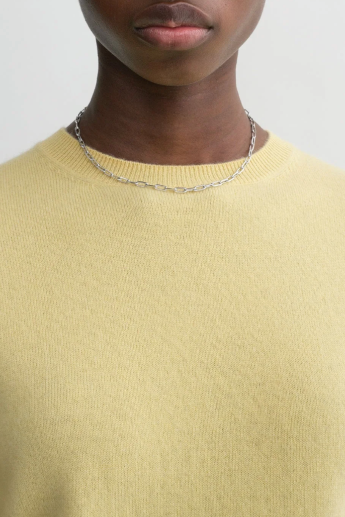 Crewneck Cashmere Knit - Soft Yellow