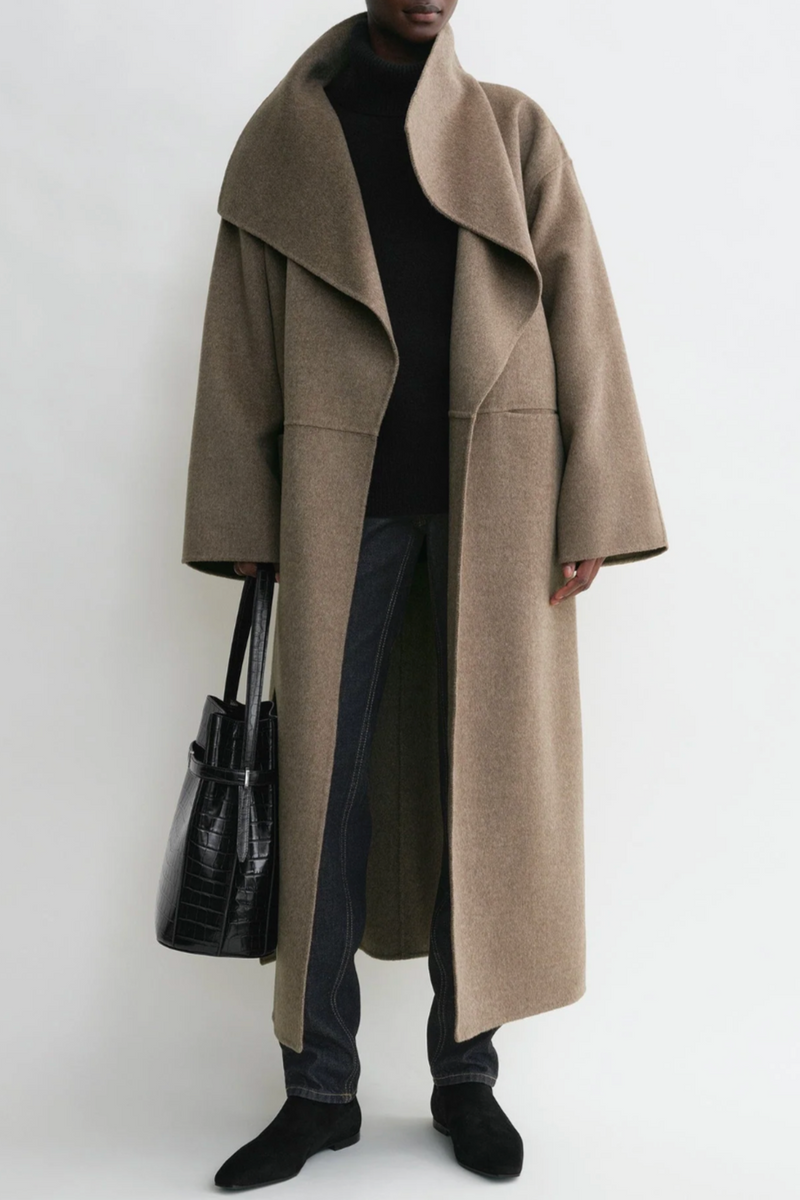 Signature Wool Cashmere Coat - Oak Melange