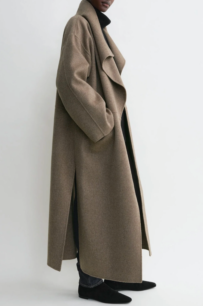 Signature Wool Cashmere Coat - Oak Melange