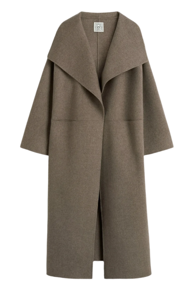 Signature Wool Cashmere Coat - Oak Melange