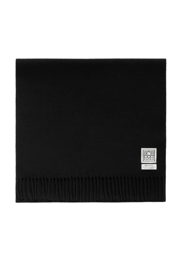 Classic Wool Scarf - Black