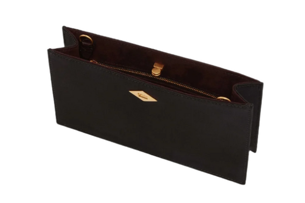 Ease Clutch - Silk Satin Black