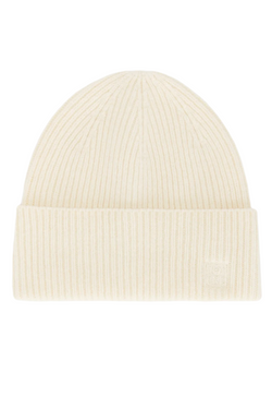 Ribbed Wool Beanie - Snow