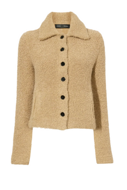 Sylvia Jacket in Loop Boucle Knit - Light Camel