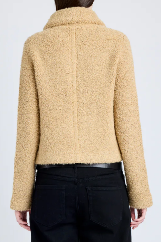 Sylvia Jacket in Loop Boucle Knit - Light Camel