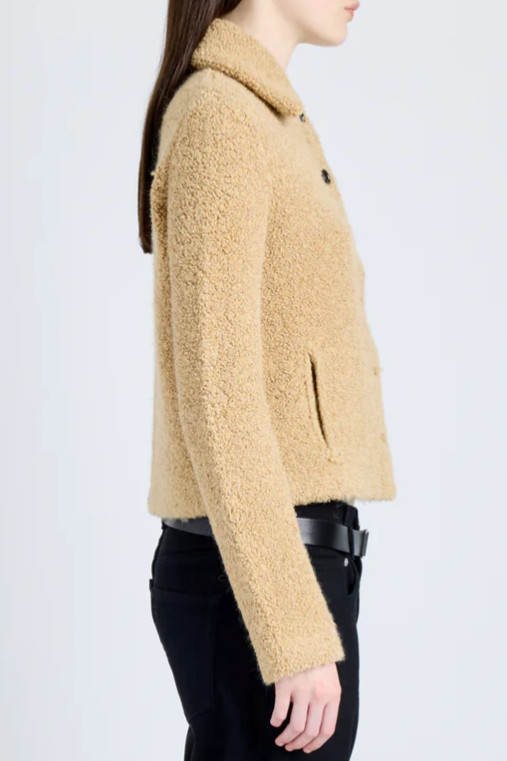 Sylvia Jacket in Loop Boucle Knit - Light Camel