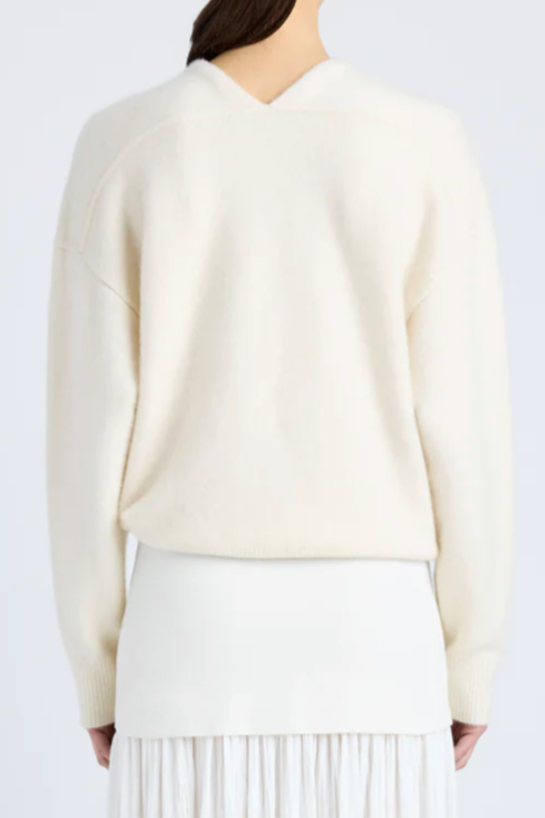 Bria Top in Cashmere Silk - Ivory