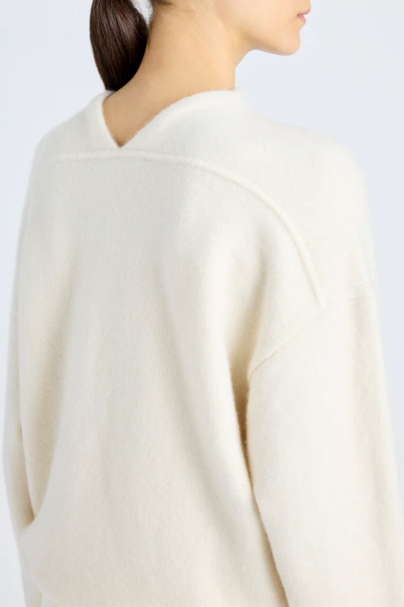 Bria Top in Cashmere Silk - Ivory