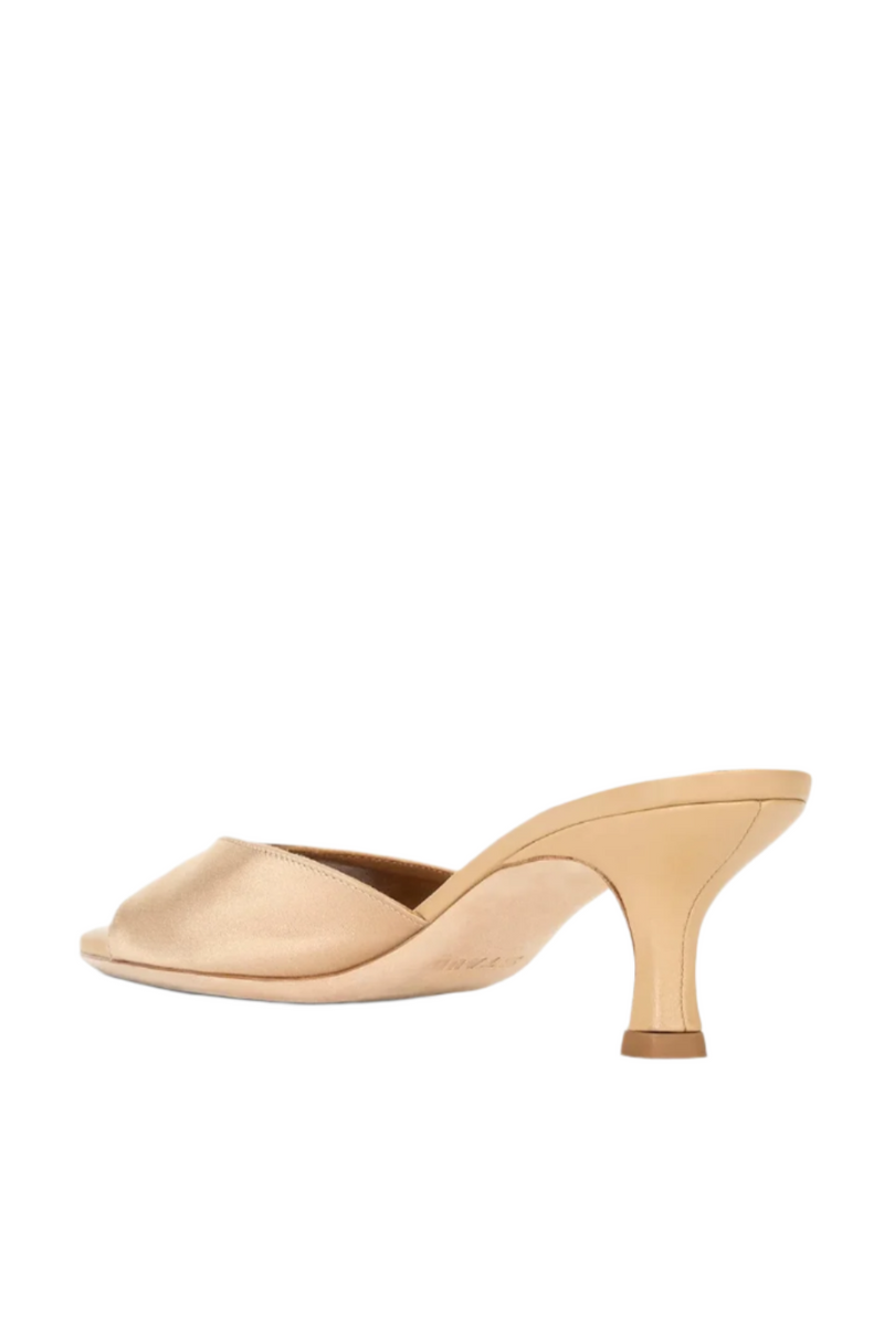 Brigitte Satin Mule - Camel